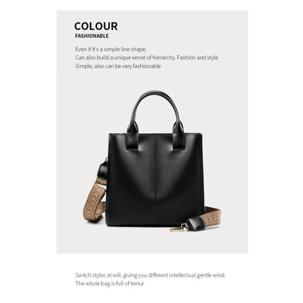 Women Genuine Leather Top Handle Shoulder Bags Black