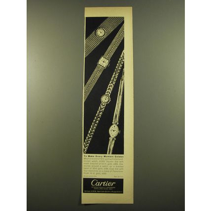 1961 Cartier Watches Advertisement - To make every moment golden