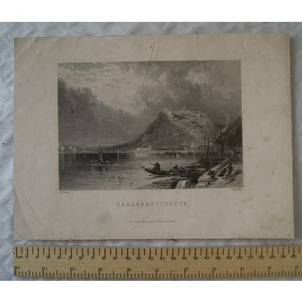 Vintage engraving: Ehrenbreitstein