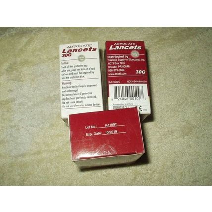 advocate universal lancets 30g 3 sealed boxes of 100 300 total