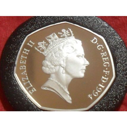 1994 Elizabeth II 50p Silver Proof - Normandy Landings.