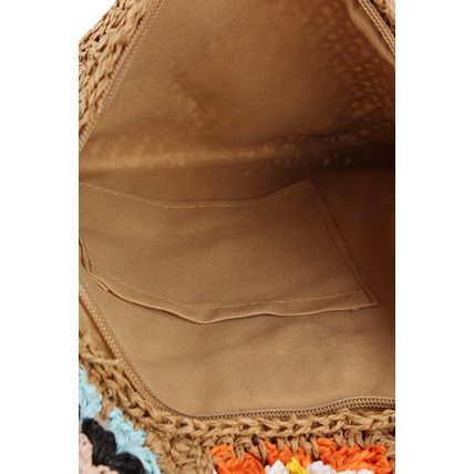 Chestnut Flower Straw Woven Single Shoulder Bag