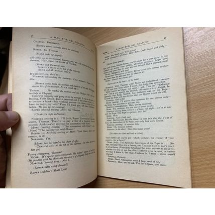 1960 1ST EDITION "A MAN FOR ALL SEASONS" ROBERT BOLT DRAMA PLAY PB BOOK (P2)