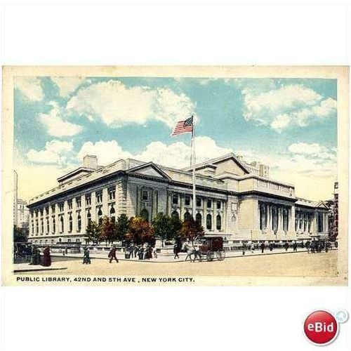 1910s Public Library at 42nd & 5th Avenue New York City