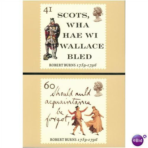 GB PHQ's mint set 1995 - Death Bicentenary Robert Burns