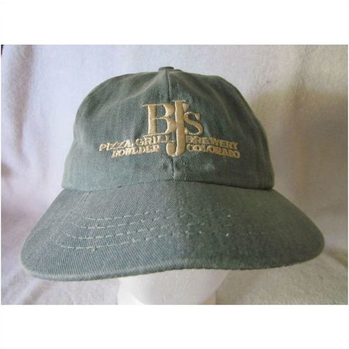 BJ's Pizza Grill Brewery Boulder Colorado Baseball Cap Hat Green Color Used