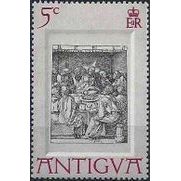 Antigua 1971 Easter 5c Last Supper Durer Unmounted Mint NHM SG 300 Sc 271 stamp