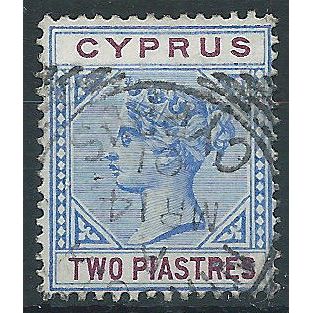 Cyprus 1896 SG43 2pi Blue & Purple Fine Used....