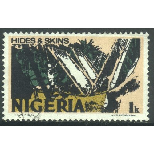 Nigeria 1973 - SG290 - 1k multi - Hides & Skins - used