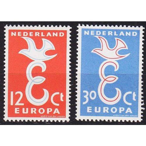 NIEDERLANDE NETHERLANDS [1958] MiNr 0718-19 ( **/mnh ) CEPT