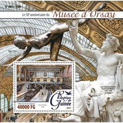 GUINEA 2016 SHEET MNH ORSAY MUSEUM ART PAINTINGS SCULPTURES ARTE 1A