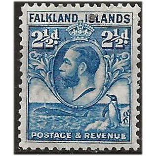 Falkland Islands 1929 SG119 2 1/2d Blue Mounted Mint . .. .