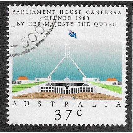 AUS 1988 37c 'PARLIAMENT HOUSE, CANBERRA ' FINE USED (EBID67-250)