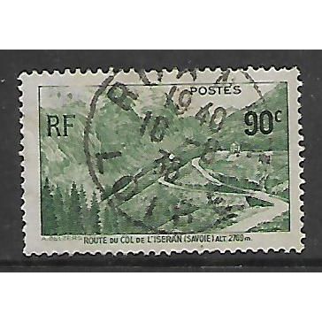 FRANCE 1937 OPENING OF CUL DE ILSERAN ROAD 90c GREEN SG 590 FINE USED