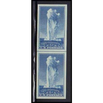 760 5c Yellowstone Park Very Fine MNH Hor Line Vert Pair Z2128