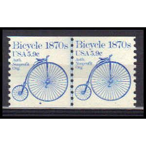 1901 5.9c Bicycle Very Fine MNH Dry Gum CNP Left 4 CA0499