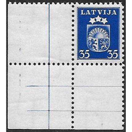 Mi 289 (**): 35 s. ultramarine Definitive, State Arms, wmk. Wz. 5 Z, corner copy