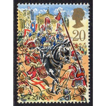 GB 1989 Lord Mayors Show - Escort of Blues & Royals 20p used