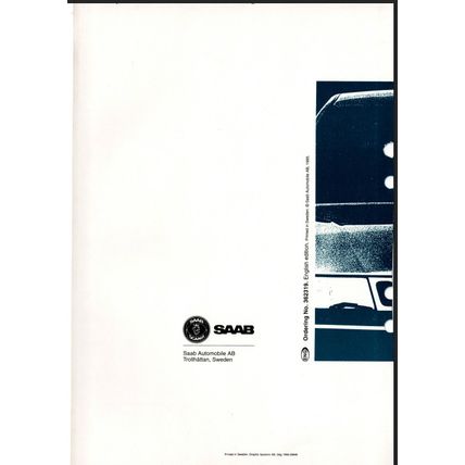 Saab 900 Anti Theft Alarm With VSS Workshop Manual 1996 199525846 PDF