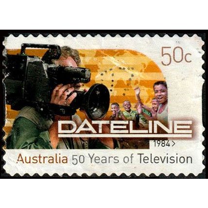 Australia 2006 50 yrs TV 50c Used P&S Stamp Dateline .