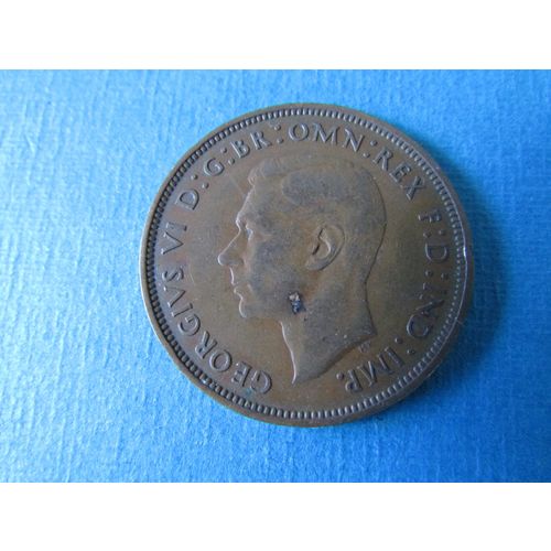 1938 GEORGE VI ONE PENNY FREE POST. (j) AAJ