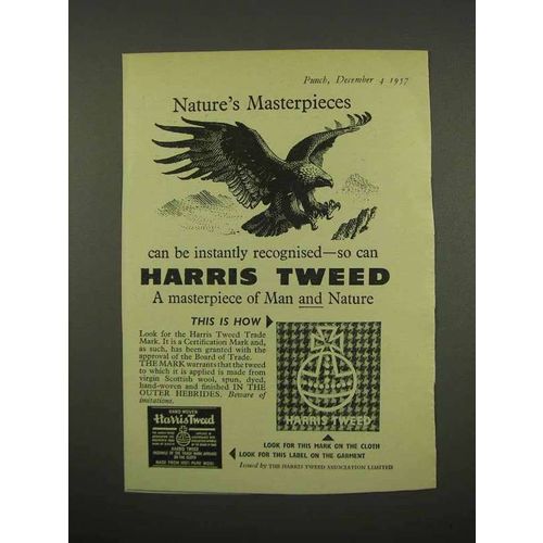 1957 Harris Tweed Clothes Ad - Nature's Masterpieces