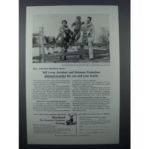 1957 Hartford Insurance Ad - Accident and Sickness