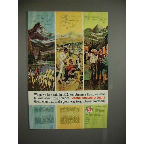 1965 Great Northern Railway Ad - See America First