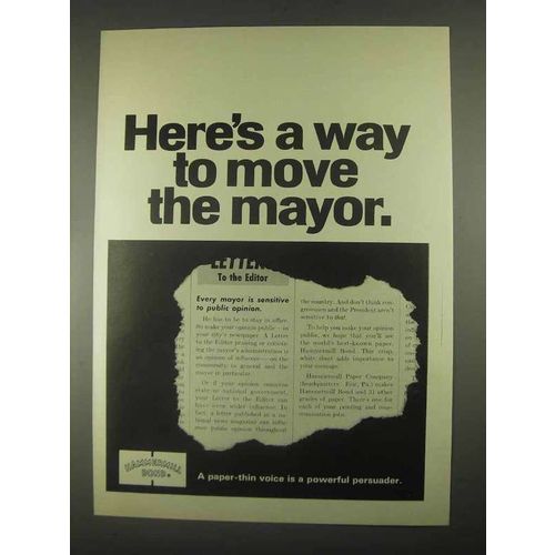1967 Hammermill Bond Paper Ad - Move The Mayor
