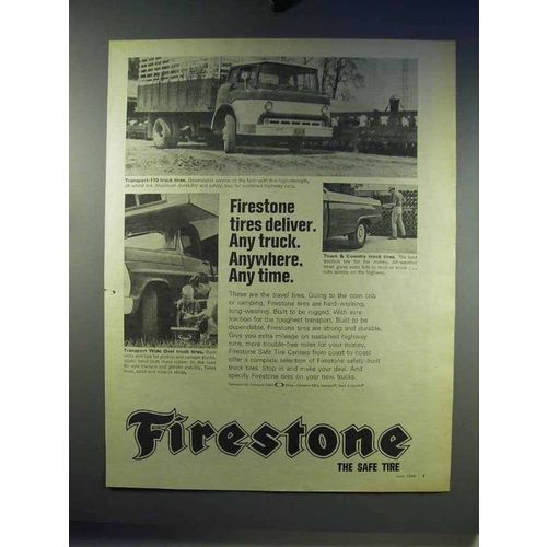 1968 Firestone Tires Ad - Transport-110 Truck Tire +
