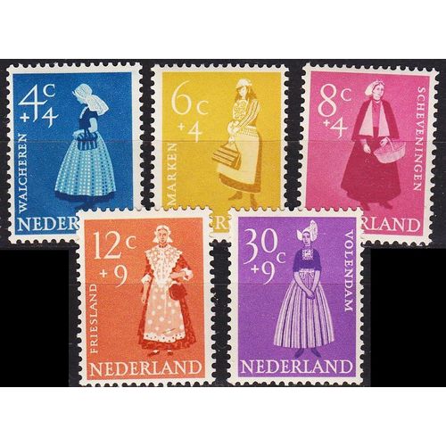 NIEDERLANDE NETHERLANDS [1958] MiNr 0712-16 ( **/mnh )
