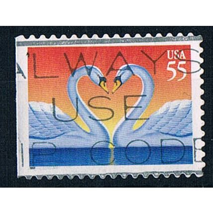 USA 1997 SG3275 usa39 Mute Swans 55c Used Stamp