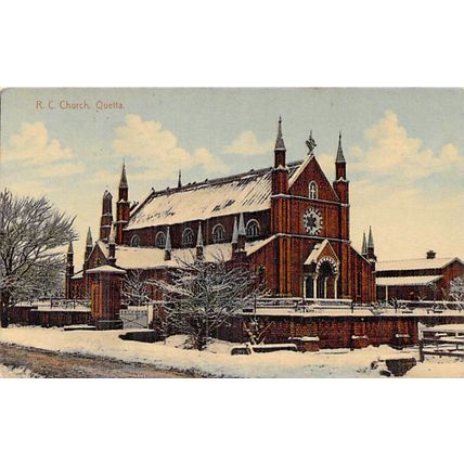 Roman Catholic Church Quetta Pakistan Postcard unused VGC