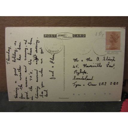 ROYAL NORFOLK AND SUFFOLK YACHT CLUB, LOWESTOFT, SUFFOLK used postcard 1983 pm =