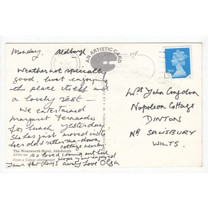 The Wentworth Hotel Aldeburgh Postcard 1993 Suffolk