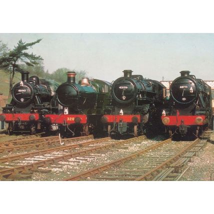 4x Severn Valley Steam Train s at Bridgnorth in 1969 Postcard