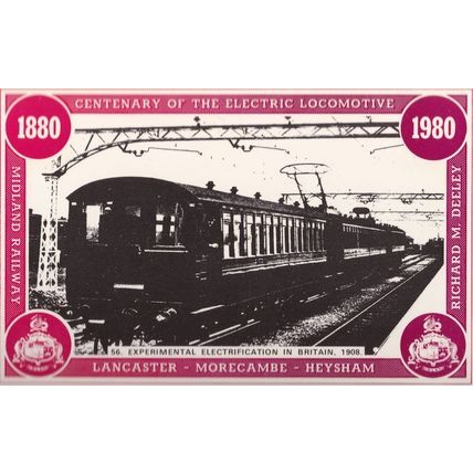 Lancaster Morecambe Heysham Railway Electrification Train Postcard
