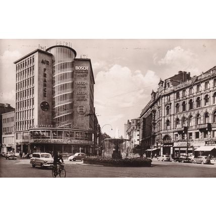Frankfurt Bicycle Juniorhaus Mercedes Benz Car Showroom German RPC Postcard