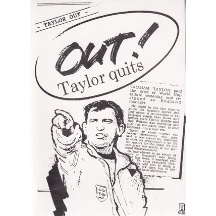 Graham Taylor Resigns as England Football Manager Headlines Postcard