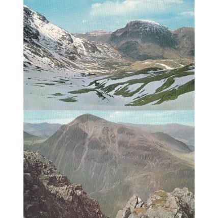 Cumbria Great Gables Christmas Mountains 2x 1970s Postcard s