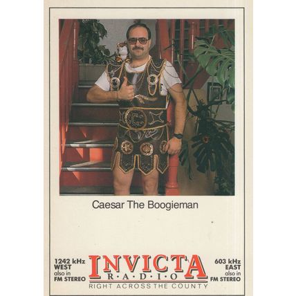 Caesar The Roman Boogieman Invicta Radio Kent Maidstone FM Rare Launch DJ Postca