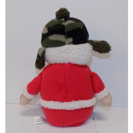 Gemmy 10" Santa Claus With Camo Hat Animated Santa Sings Dances Christmas Plush