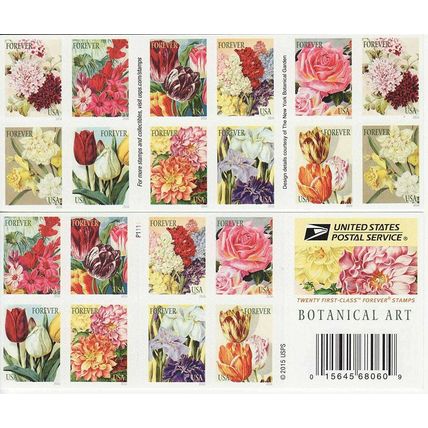 Botanical Art Booklet Pane of 20 First Class Stamps Scott 5051c - Stuart Katz