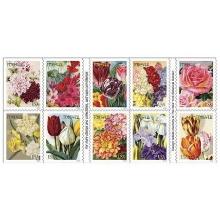 Botanical Art Booklet Pane of 20 - Postage Stamps Scott 5051c