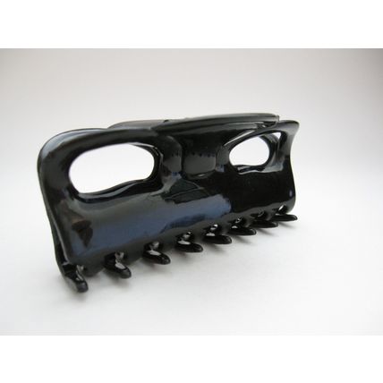 Creme white or black hair claw clip for fine, thin hair
