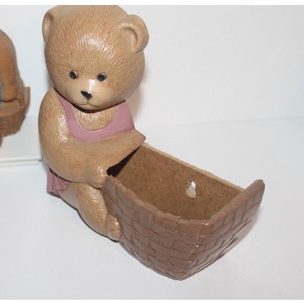 VTG Nursery Wall Decor Clock Plaques 1987 Baby Room Home Interiors 3 Bears MCM