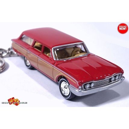 RARE KEYCHAIN RED FORD GALAXIE COUNTRY SQUIRE CUSTOM Ltd EDITION GREAT GIFT