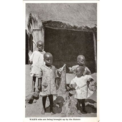 Waifs Being Bought Up By Sisters South African Poverty Homeless Postcard