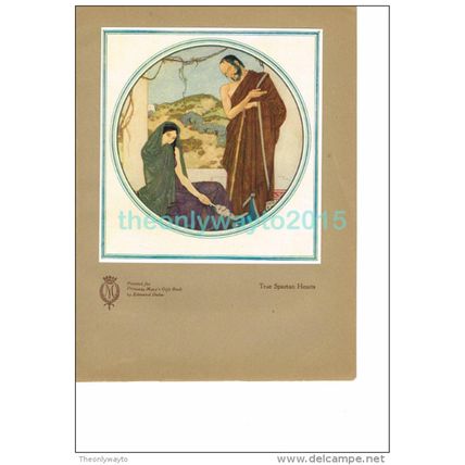 True Spartan Hearts, Edmund Dulac, c1914, Book Illustration (Print)