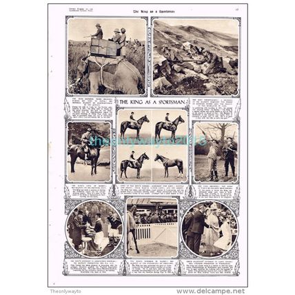 The King (George V) As A Sportsman, Book Illustration c1935